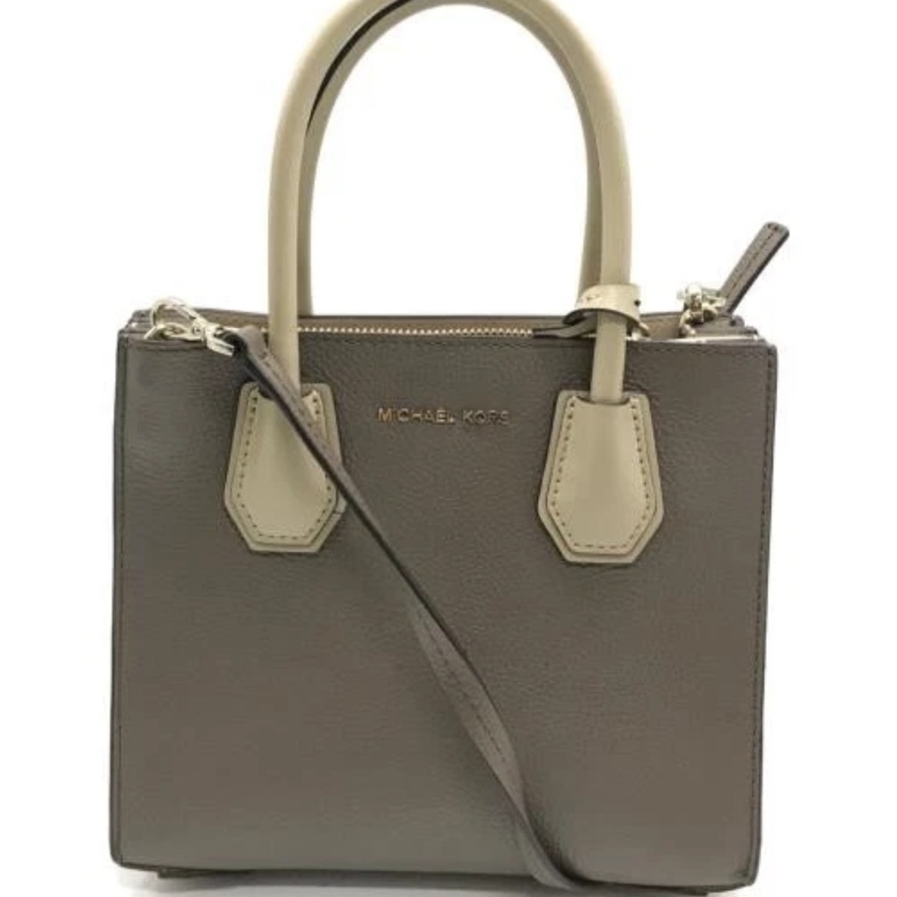Michael Kors Taupe and Beige Satchel